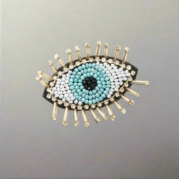 the "Beaded Evil Eye" brooch pin