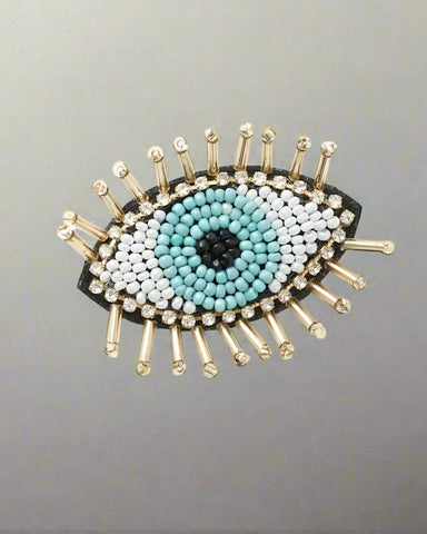 the "Beaded Evil Eye" brooch pin
