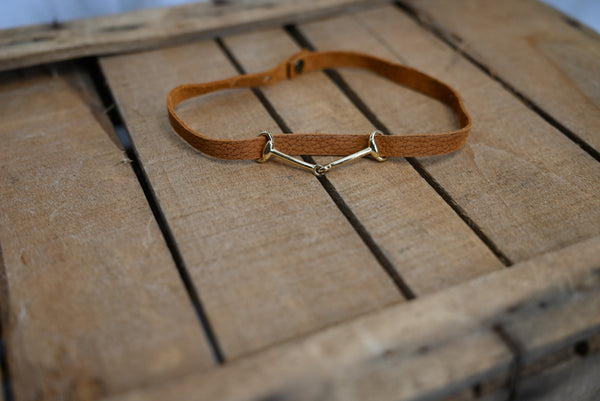 Pebble Leather Snaffle-bit Choker