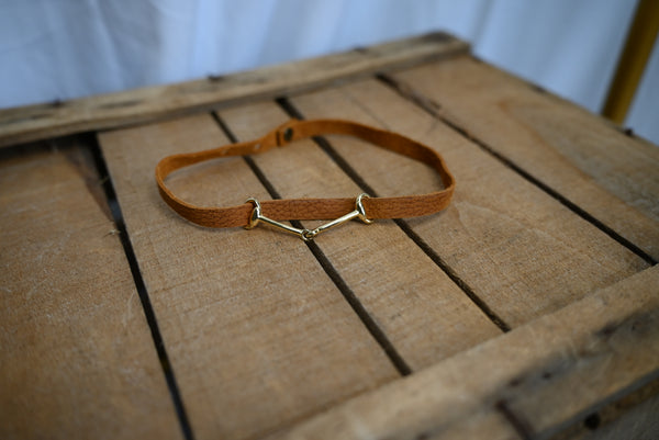 Pebble Leather Snaffle-bit Choker