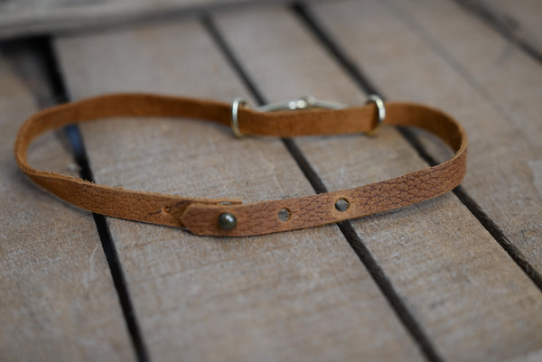 Pebble Leather Snaffle-bit Choker