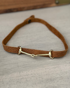 Pebble Leather Snaffle-bit Choker