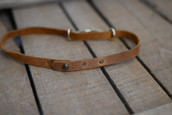 Pebble Leather Snaffle-bit Choker