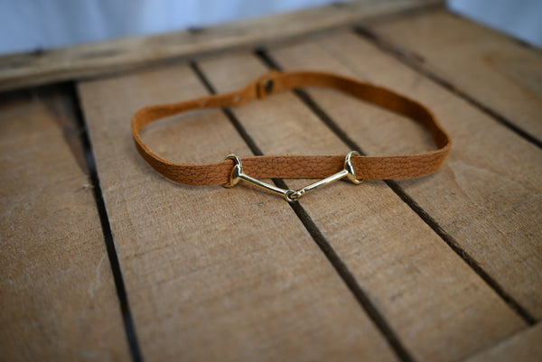 Pebble Leather Snaffle-bit Choker