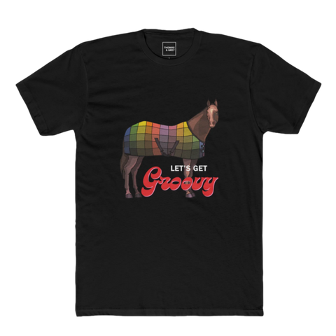 the "Lets Get Groovy" tee