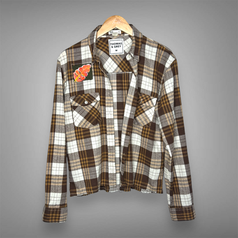 the "Painted Leaf" plaid shirt (M)