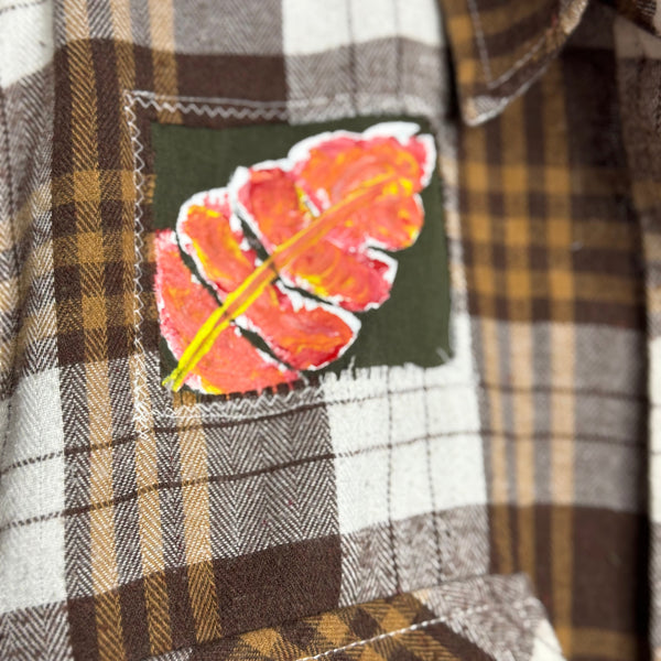 the "Painted Leaf" plaid shirt (M)